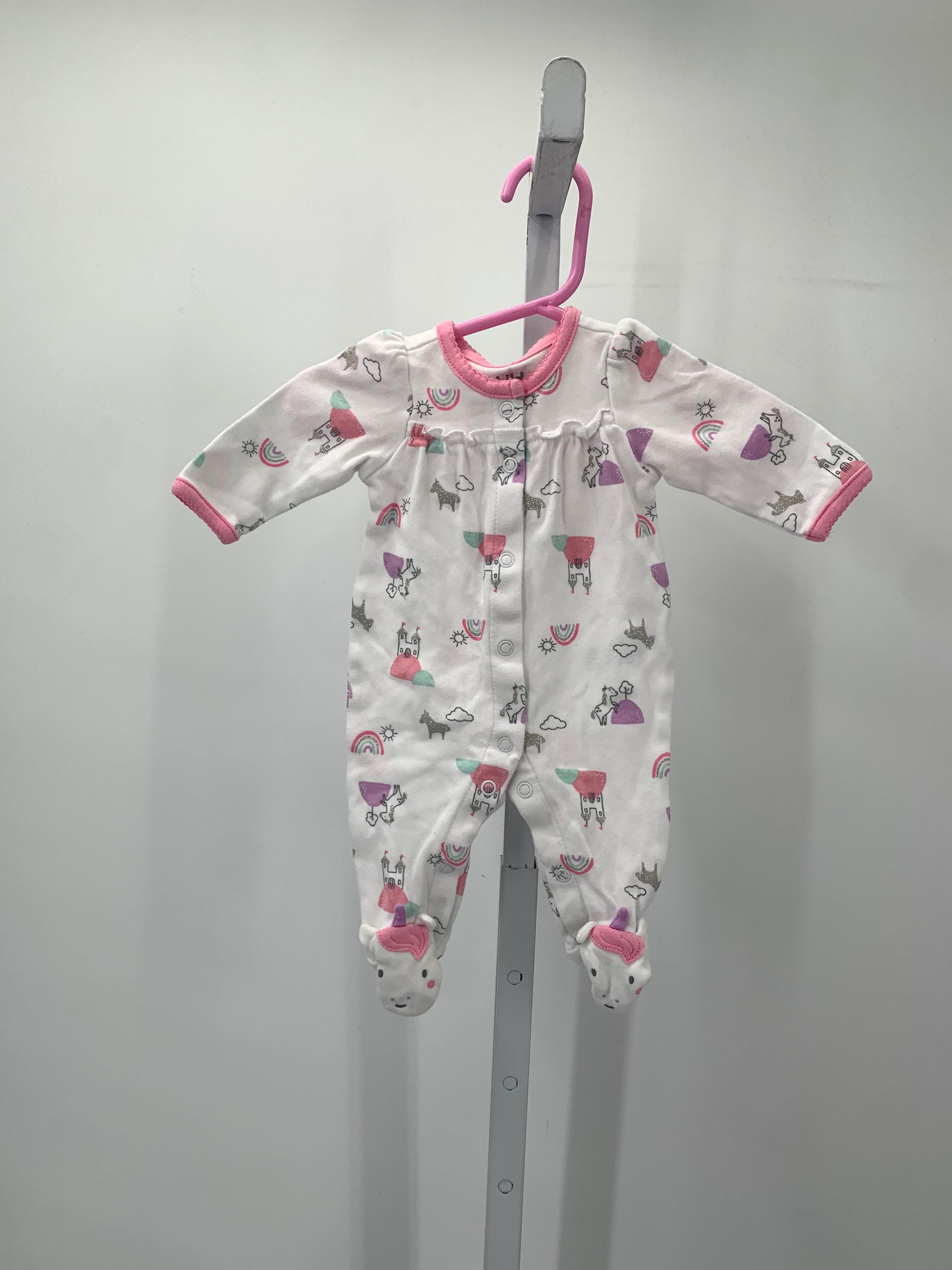 Child of Mine Size Newborn Girls Long Slv. Romper