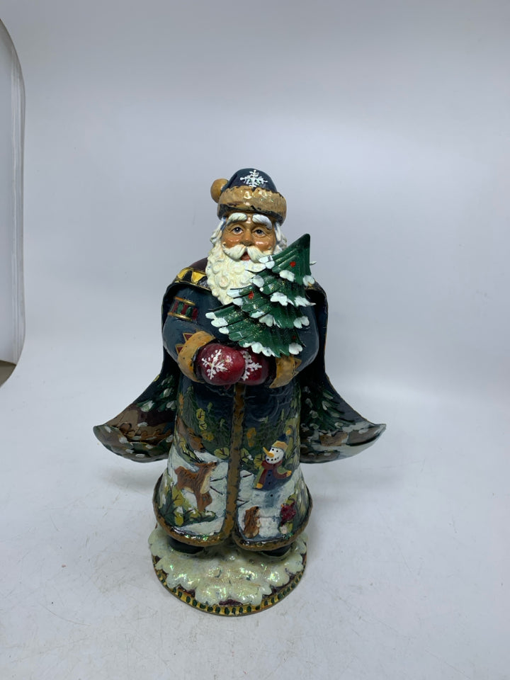 META /RESIN WOODLAND THEMED SANTA KURT S ADLER.