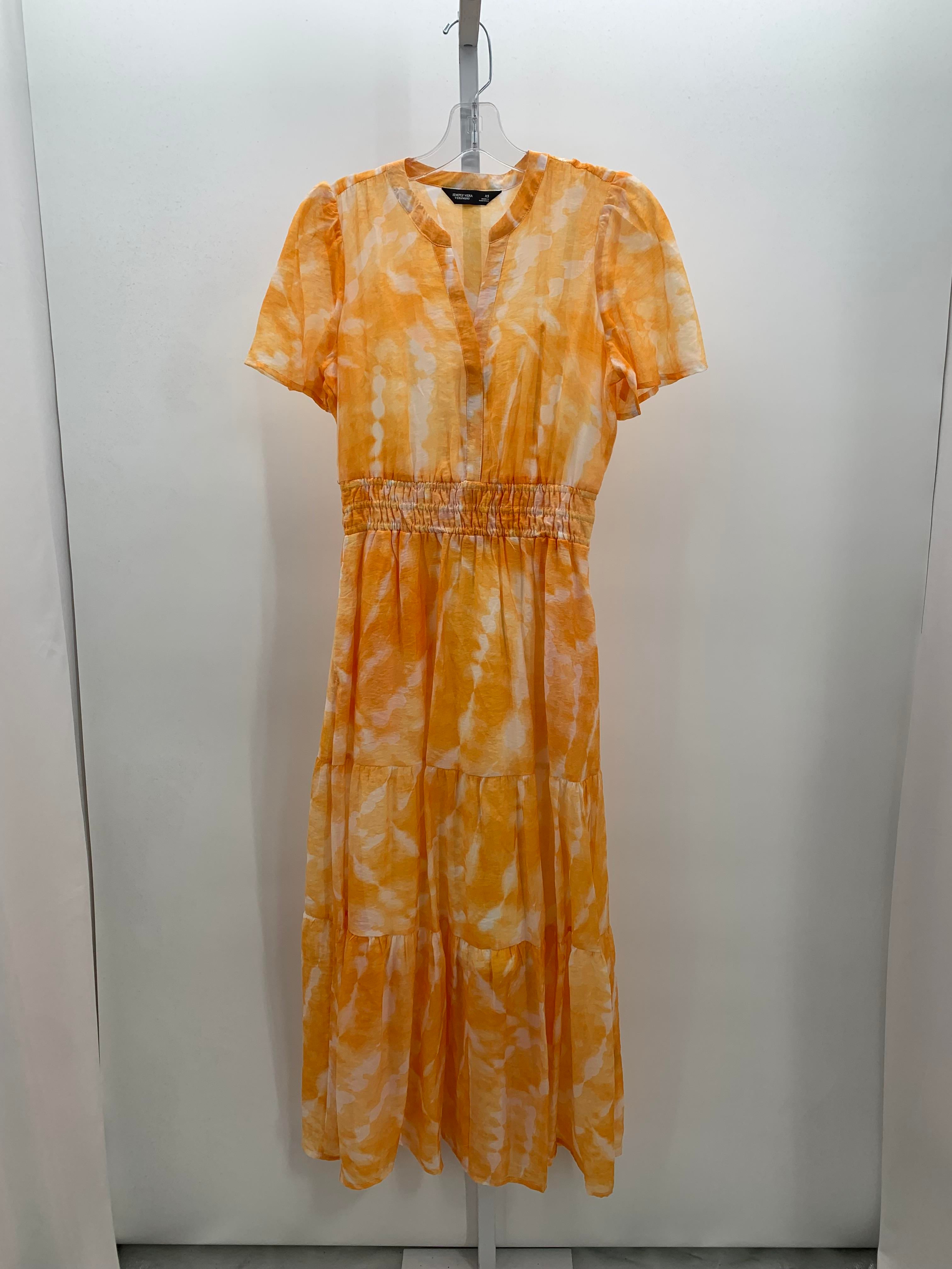 Vera Wang Size X Small Misses Short Sleeve Dress