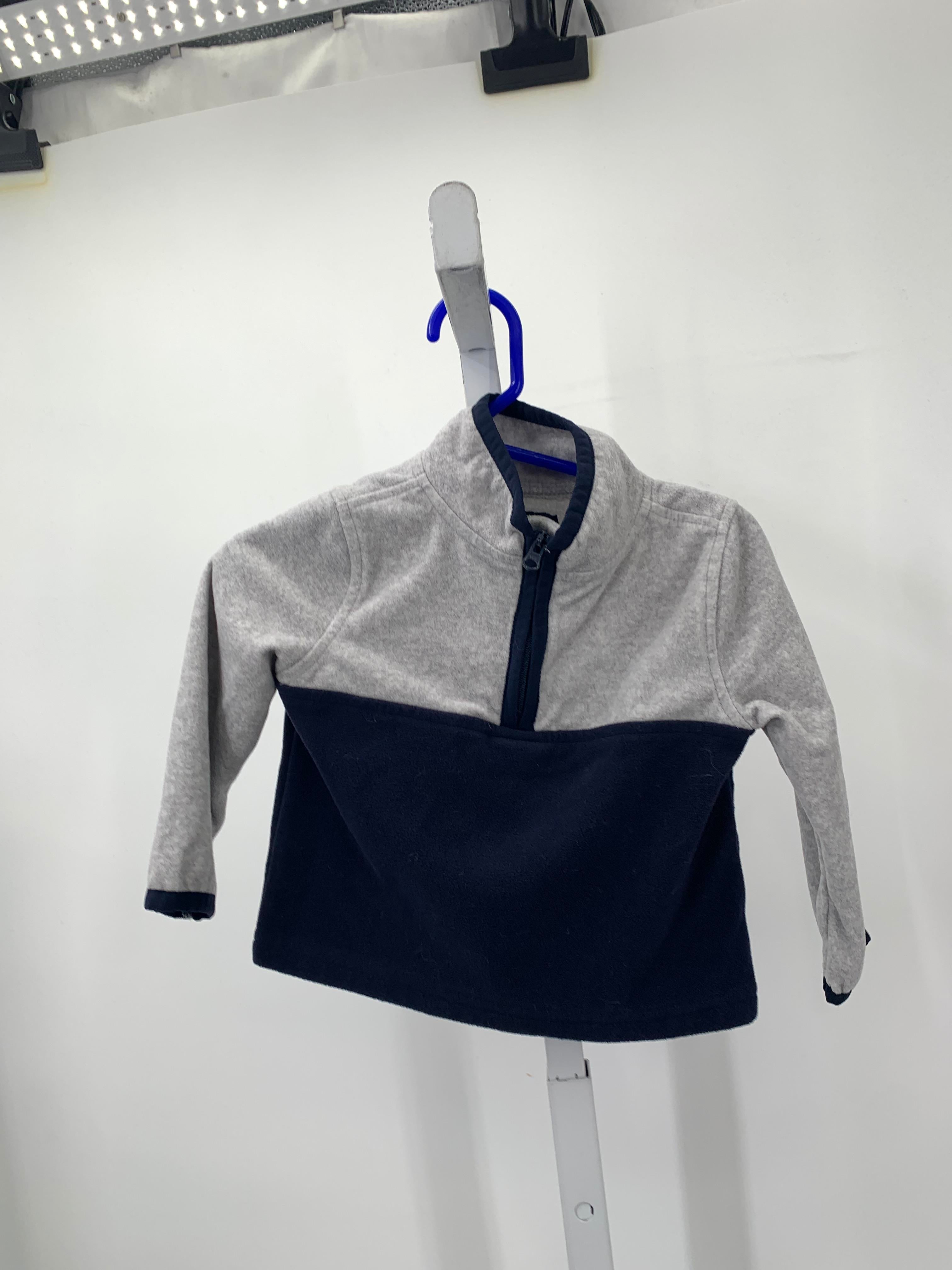 NAVY FLEECE PARTIAL ZIP