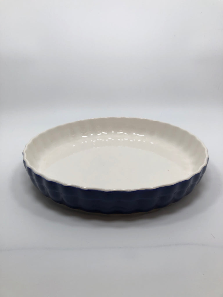 ROSHCO COBALT BLUE QUICHE DISH.