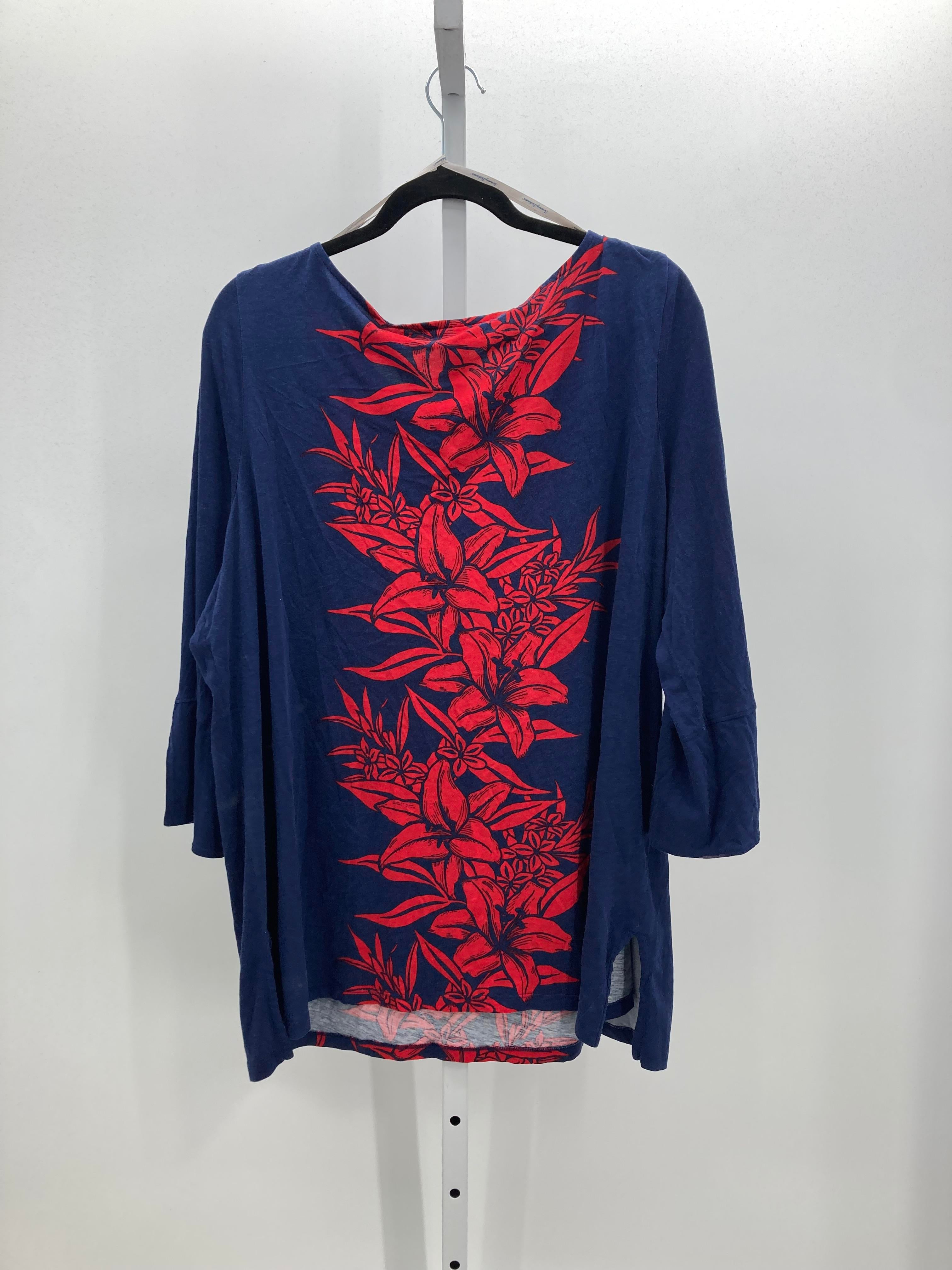 Tommy Bahama Size Extra Large Misses 3/4 Sleeve Shirt