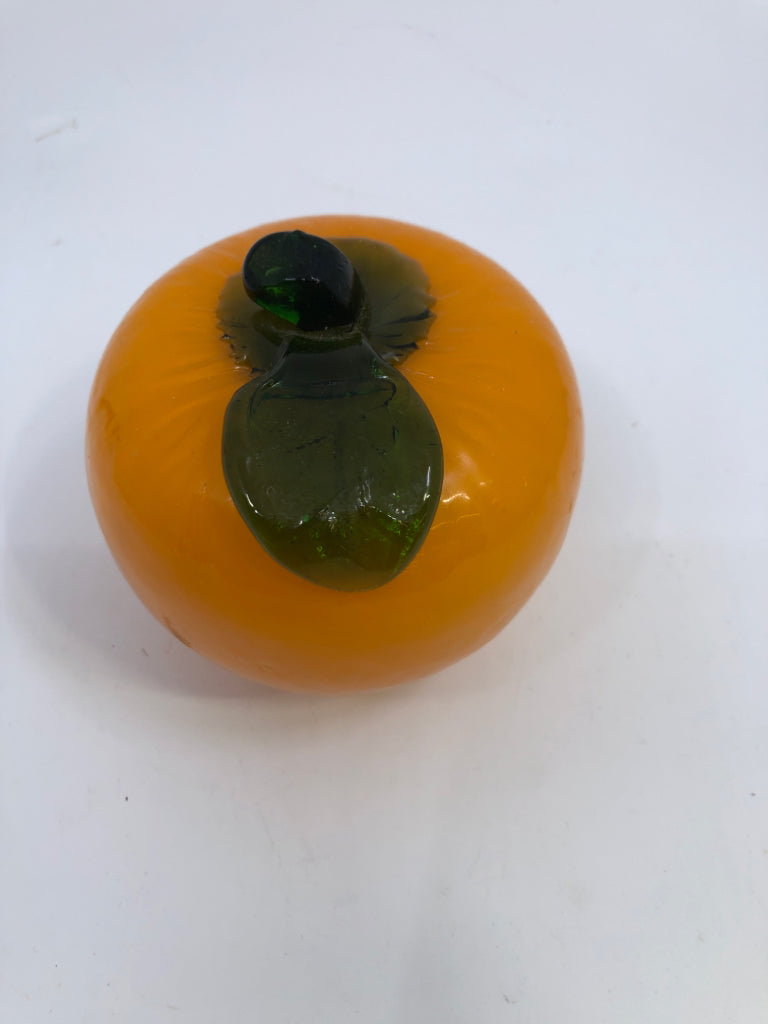 BLOWN GLASS ORANGE.