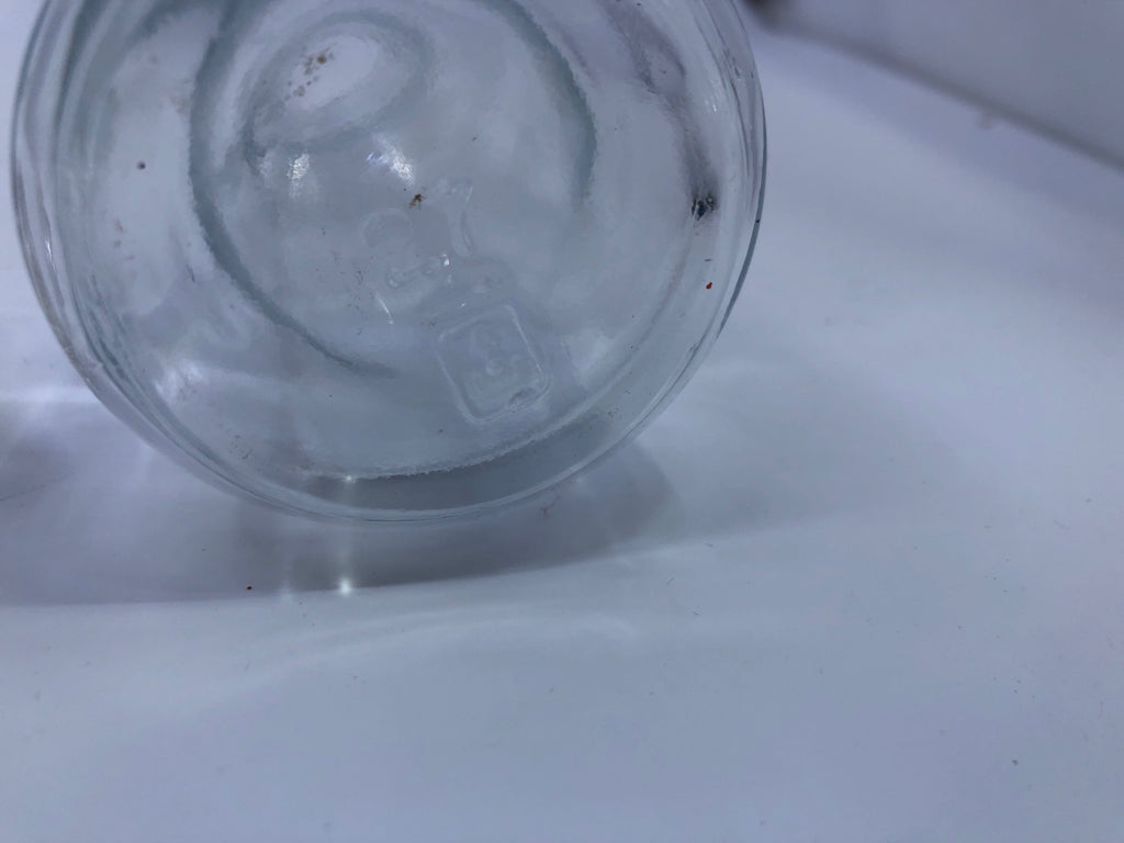 SMALL GLASS BOTTLE W STOPPER.