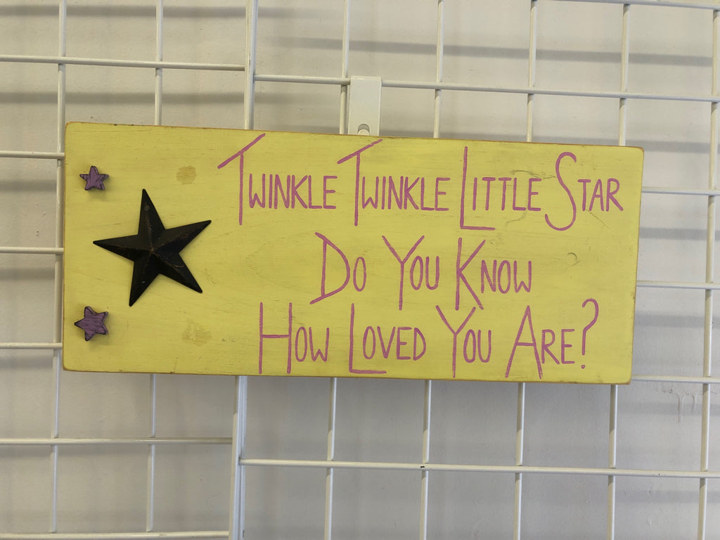 TWINKLE TWINKLE YELLOW WALL ART.