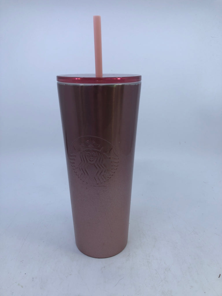 PALE PINK STARBUCKS TUMBLER.