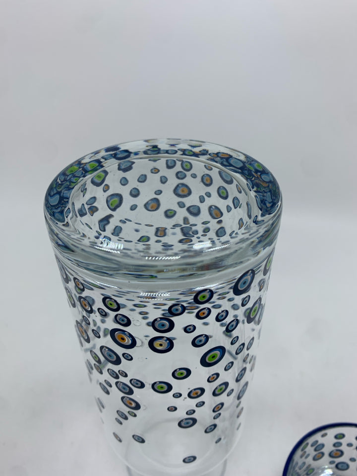 2PC EVIL EYES CARAFE + CUP.
