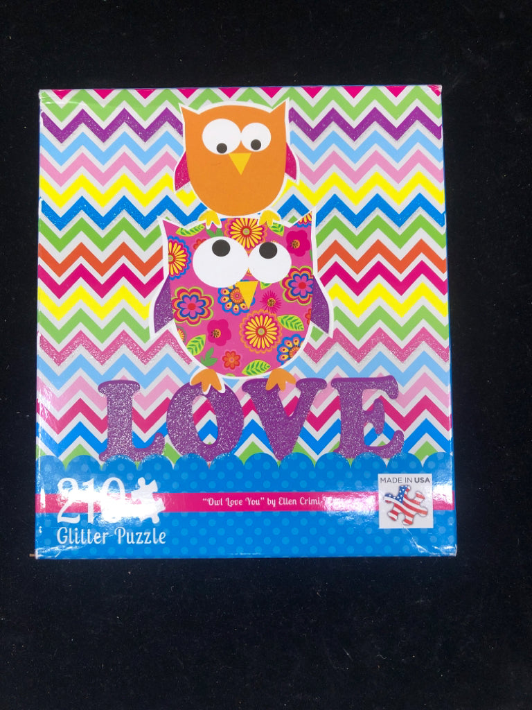 NIB OWL GLITTER PUZZLE.