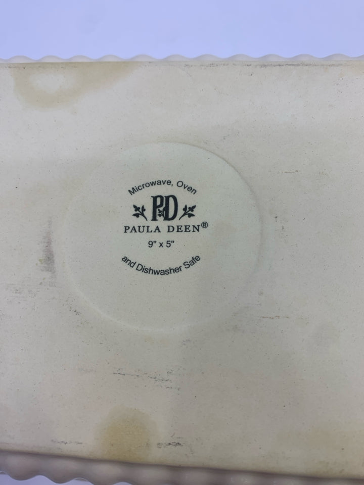 LOAF STONEWARE W/BROWN FLORAL DESIGN PAULA DEAN.