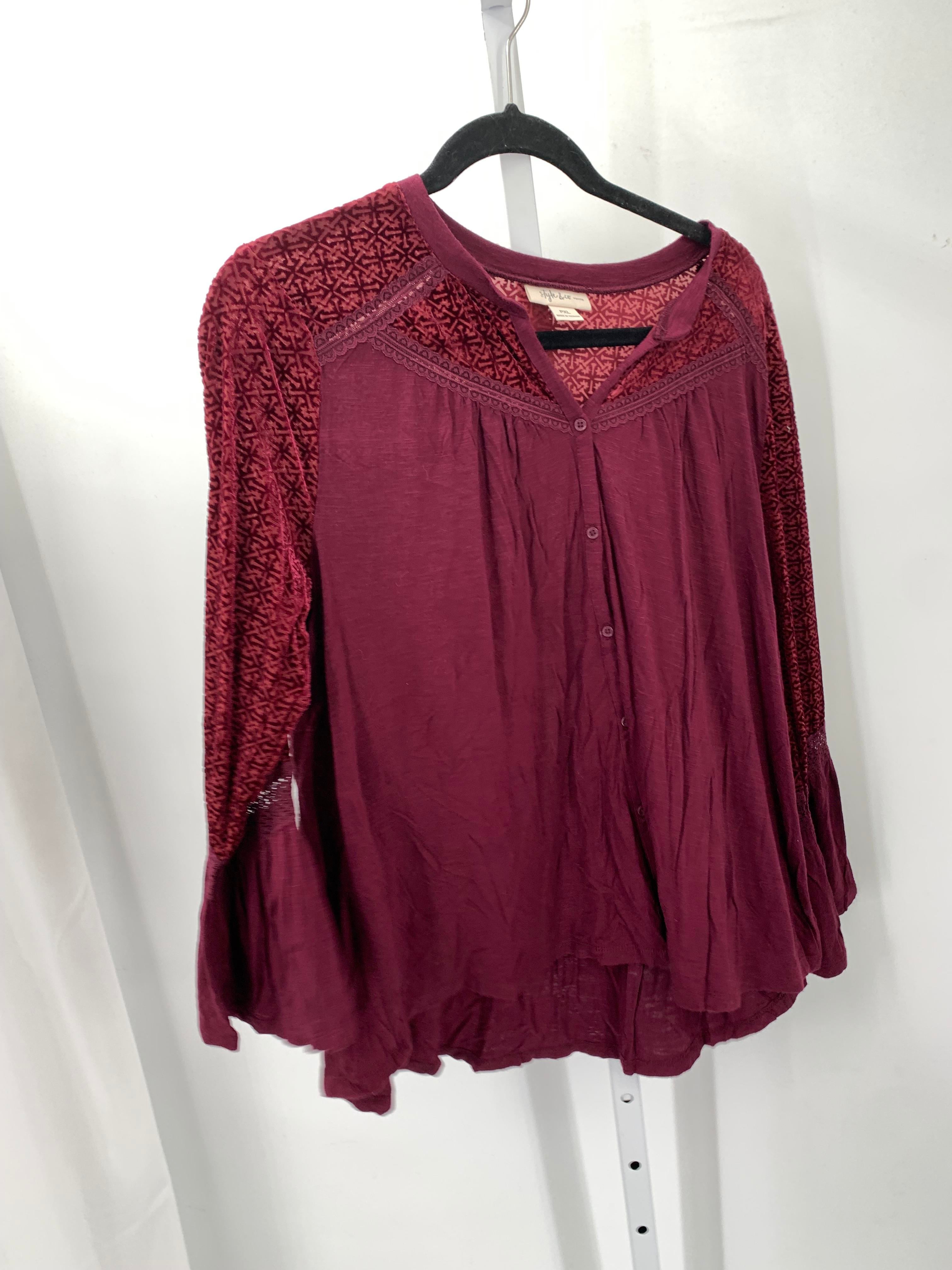 Style & Co. Size X Large Petite Petite Long Sleeve Shirt