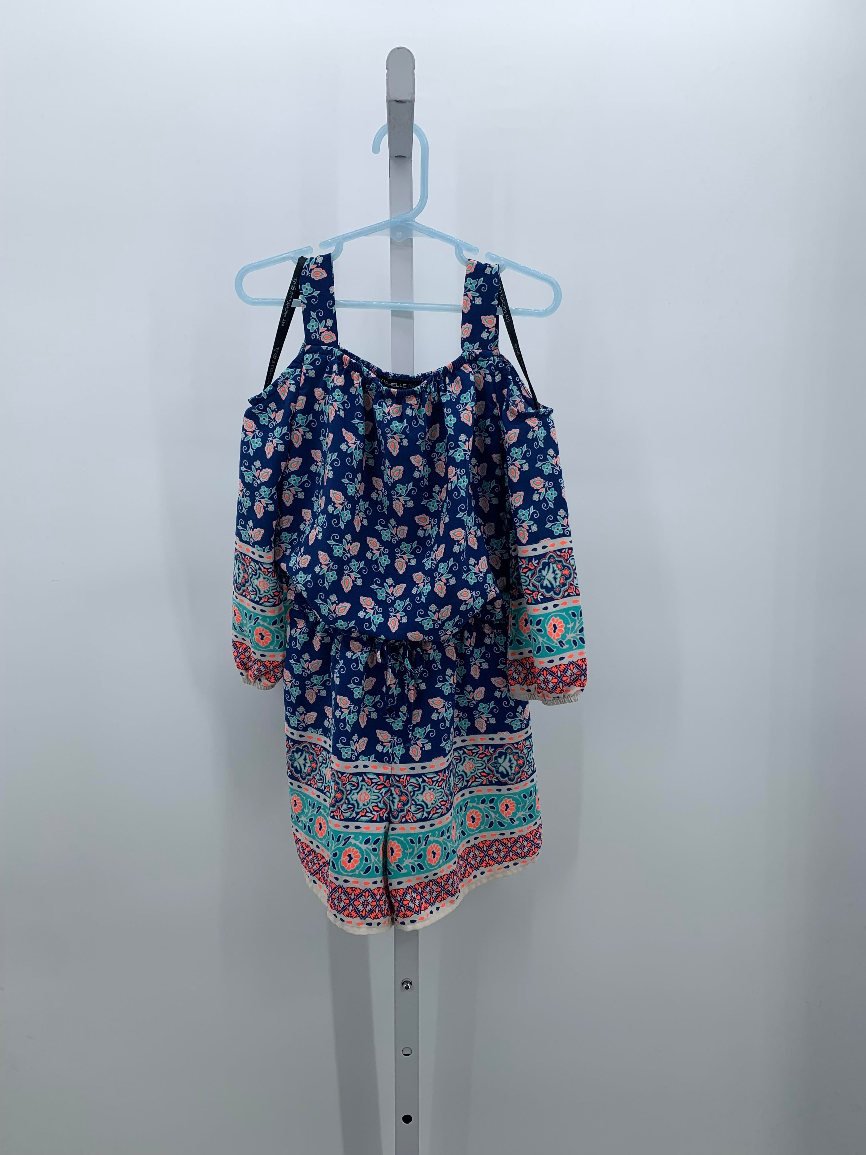 My Michelle Size 6-7 Girls Long Slv. Romper
