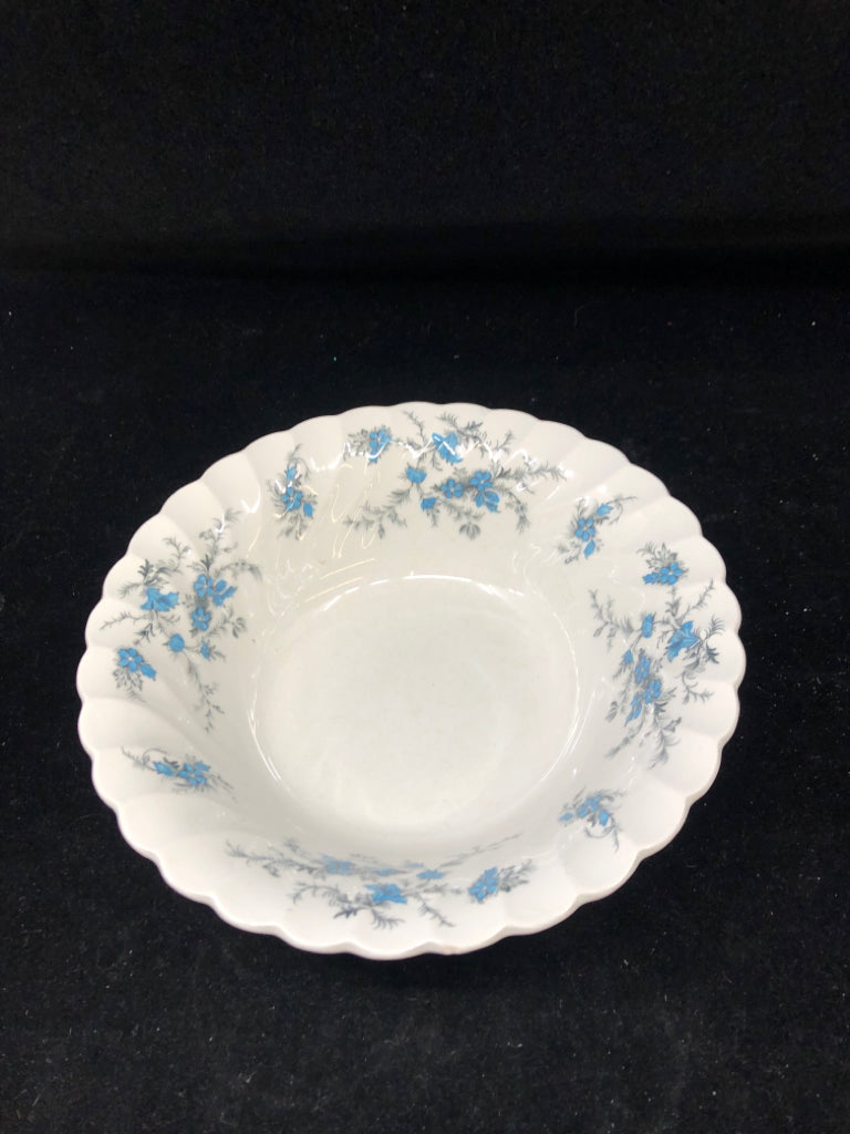 VTG BLUE FLORAL & WAVY EDGES MYOTT "FORGET ME NOT".