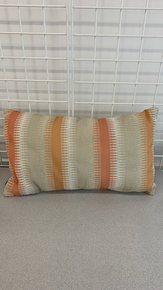 PINK STRIPE ACCENT PILLOW.