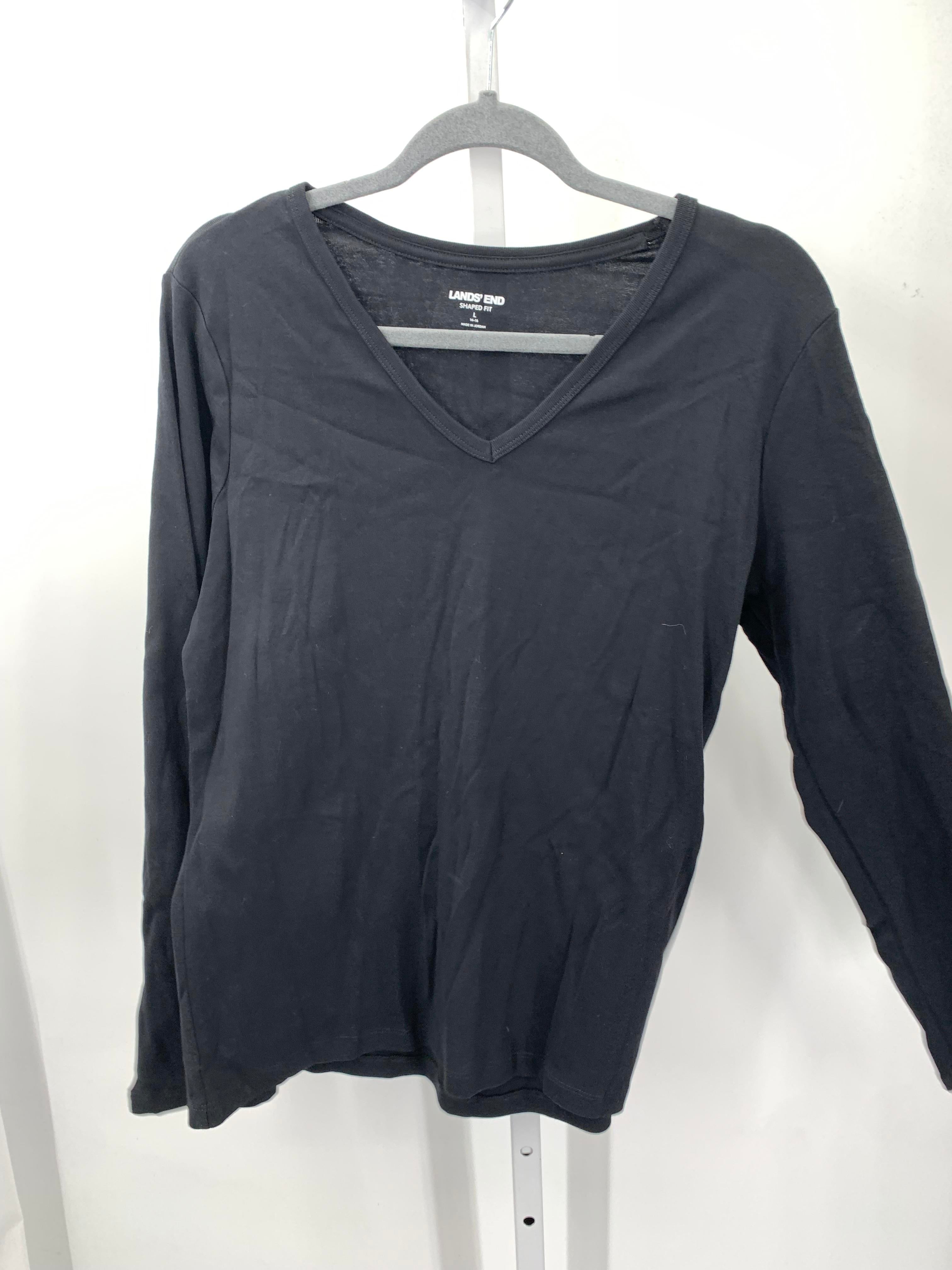 Lands End Size Large Misses Long Sleeve Shirt