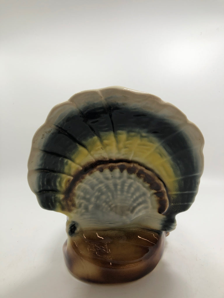 VTG CERAMIC TURKEY PLANTER.