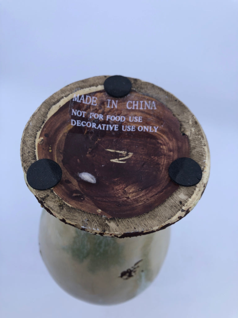 RUSTIC CREAM DECOR VASE CERAMIC.