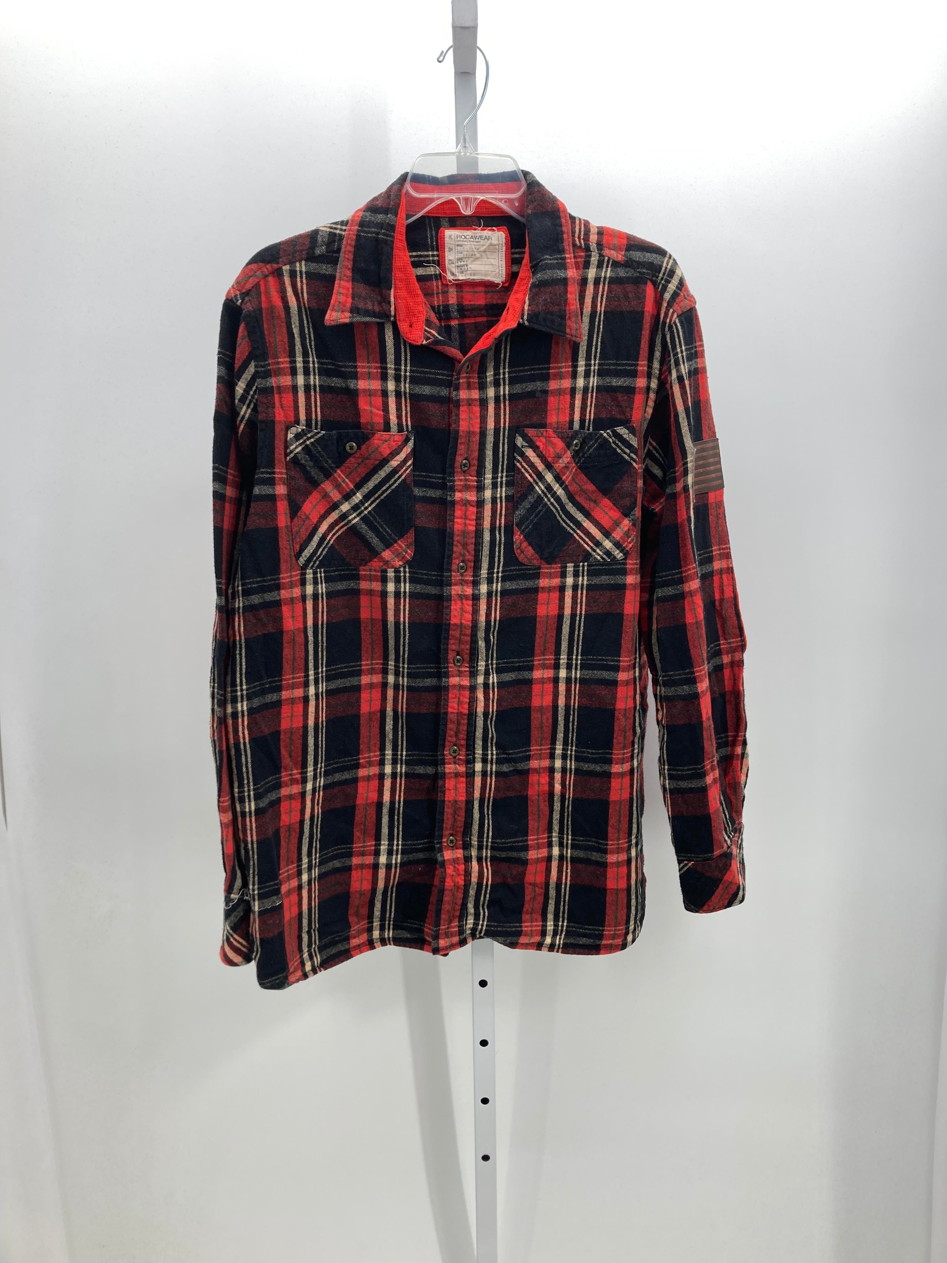 RED PLAID BTN DOWN