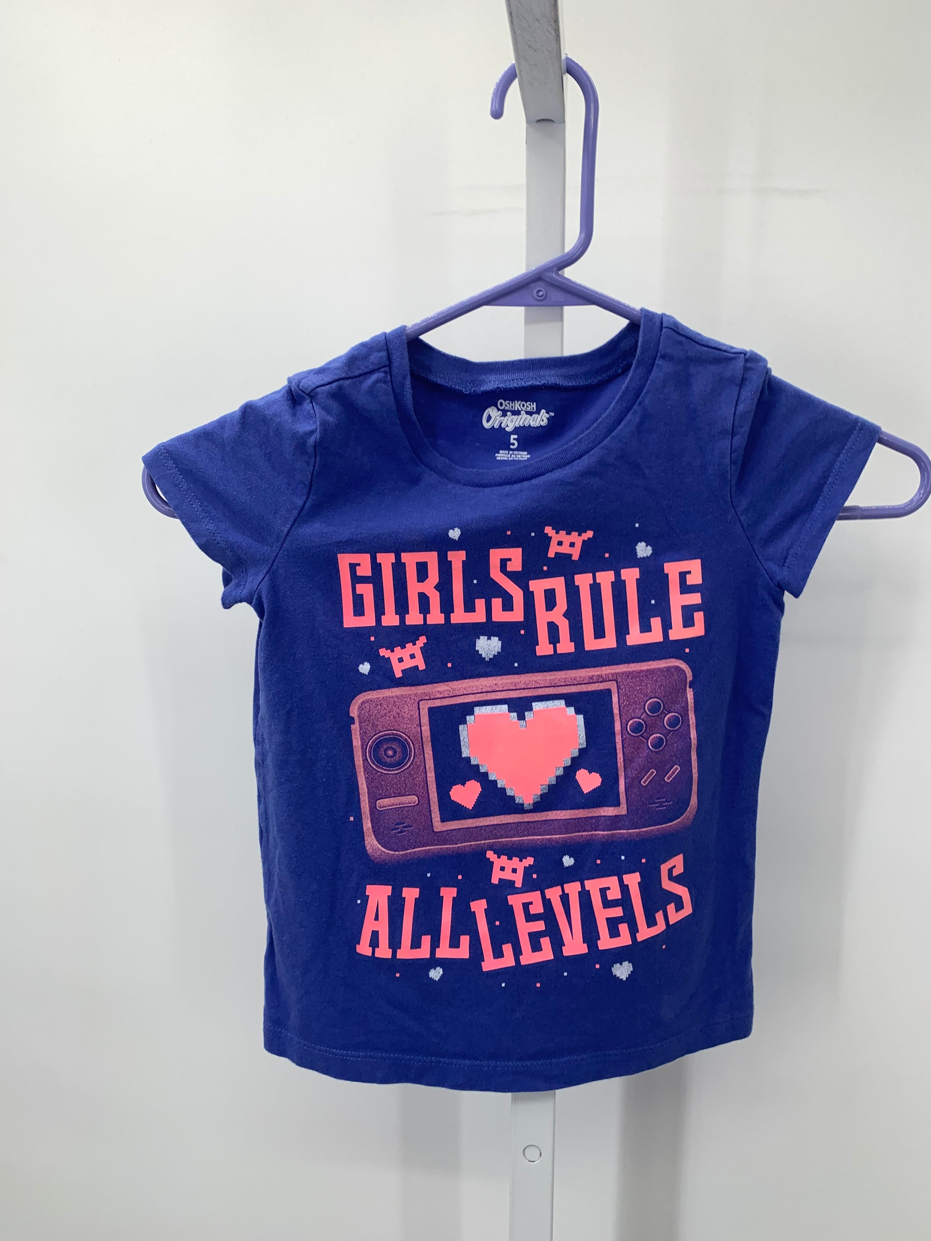 Osh Kosh Size 5 Girls Short Sleeve Shirt