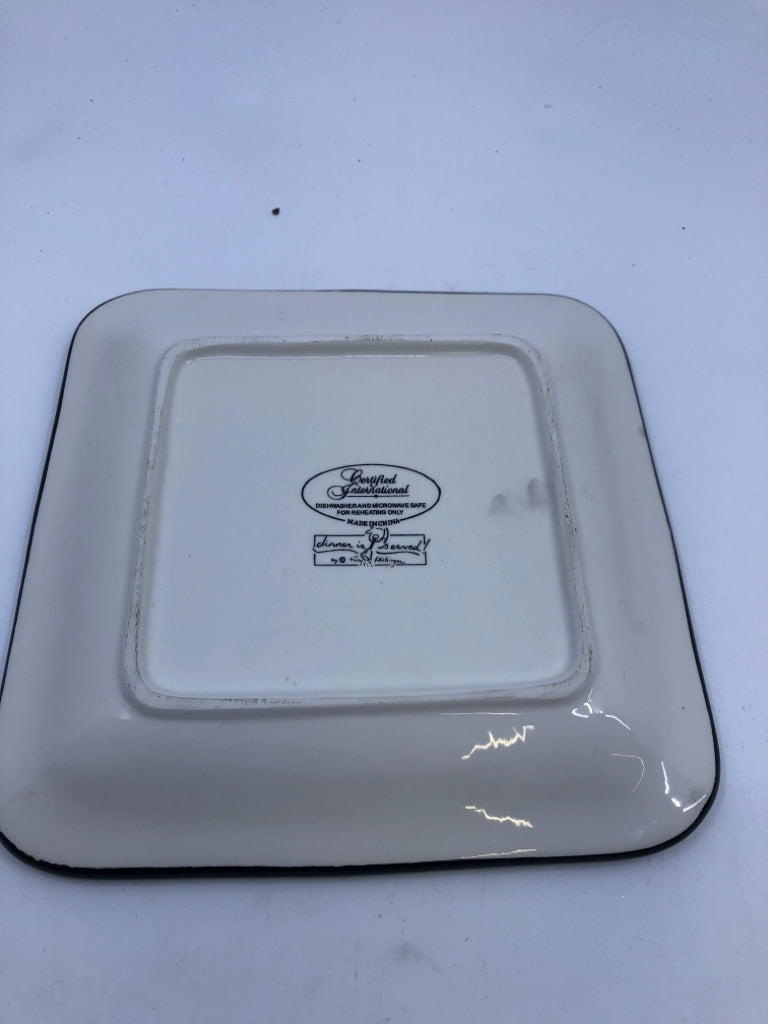 SQUARE DINNER IS SERVED, BUTLER PLATE.