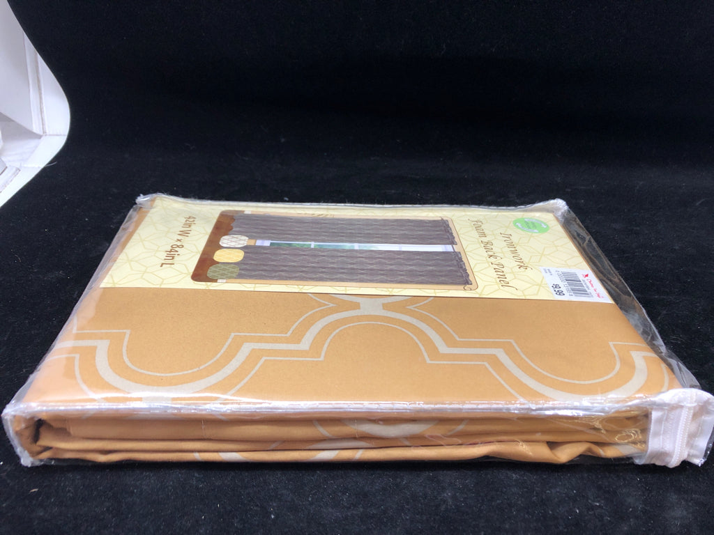 NIP BURNT YELLOW FOAM BACK PANEL IRONWORK.