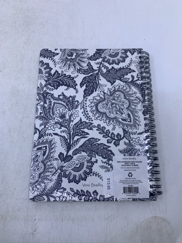 NEW WHITE W/ GREY PAISLEY PRINT NOTEBOOK.