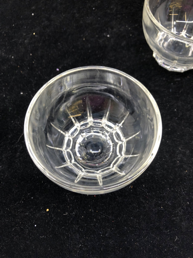 2 SMALL GLASS BOWLS.