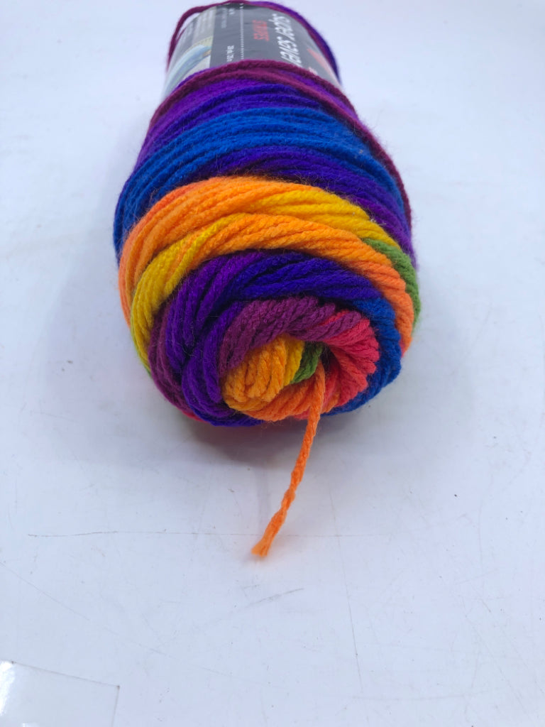 RED HEART RAINBOW YARN.
