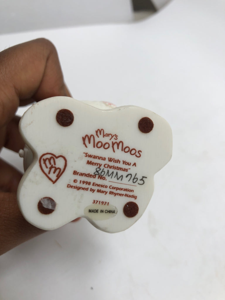 COW IN POOL FLOAT MARY MOOMOOS FIGURINE.