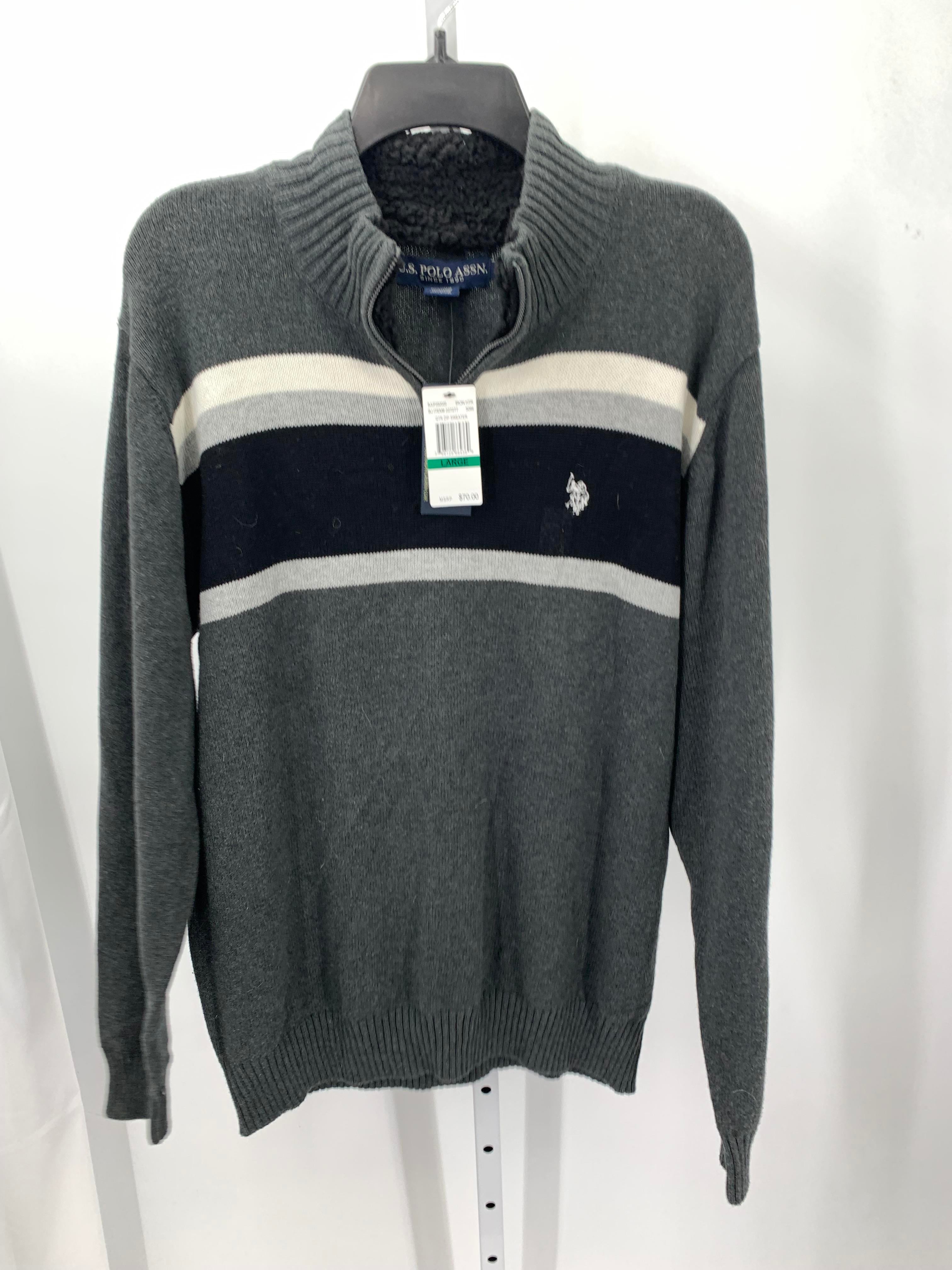 U.S. Polo Size Large Young Men's Long Sleeve Sweater