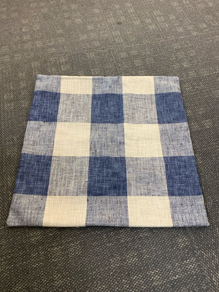 BLUE CHECK PILLOW CASES.