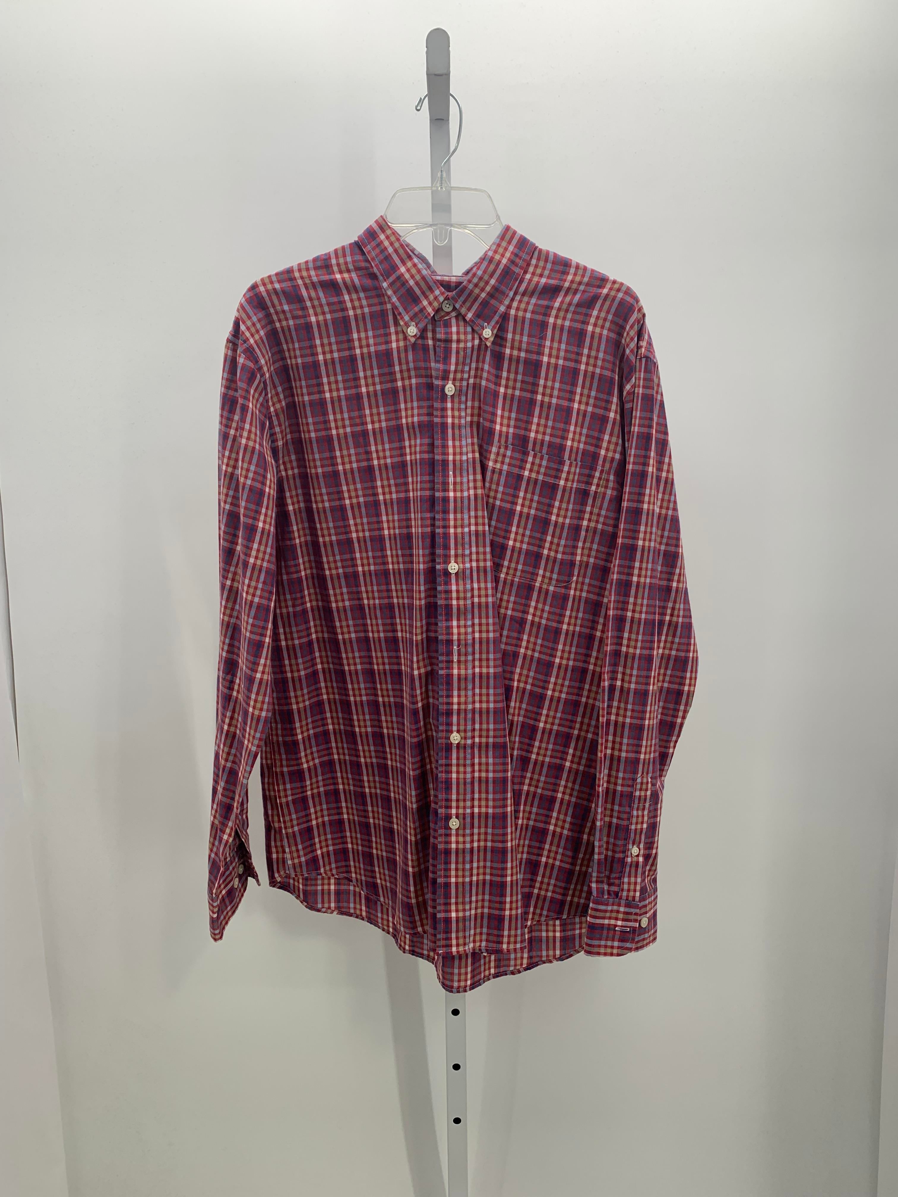 RED PLAID BUTTON DOWN