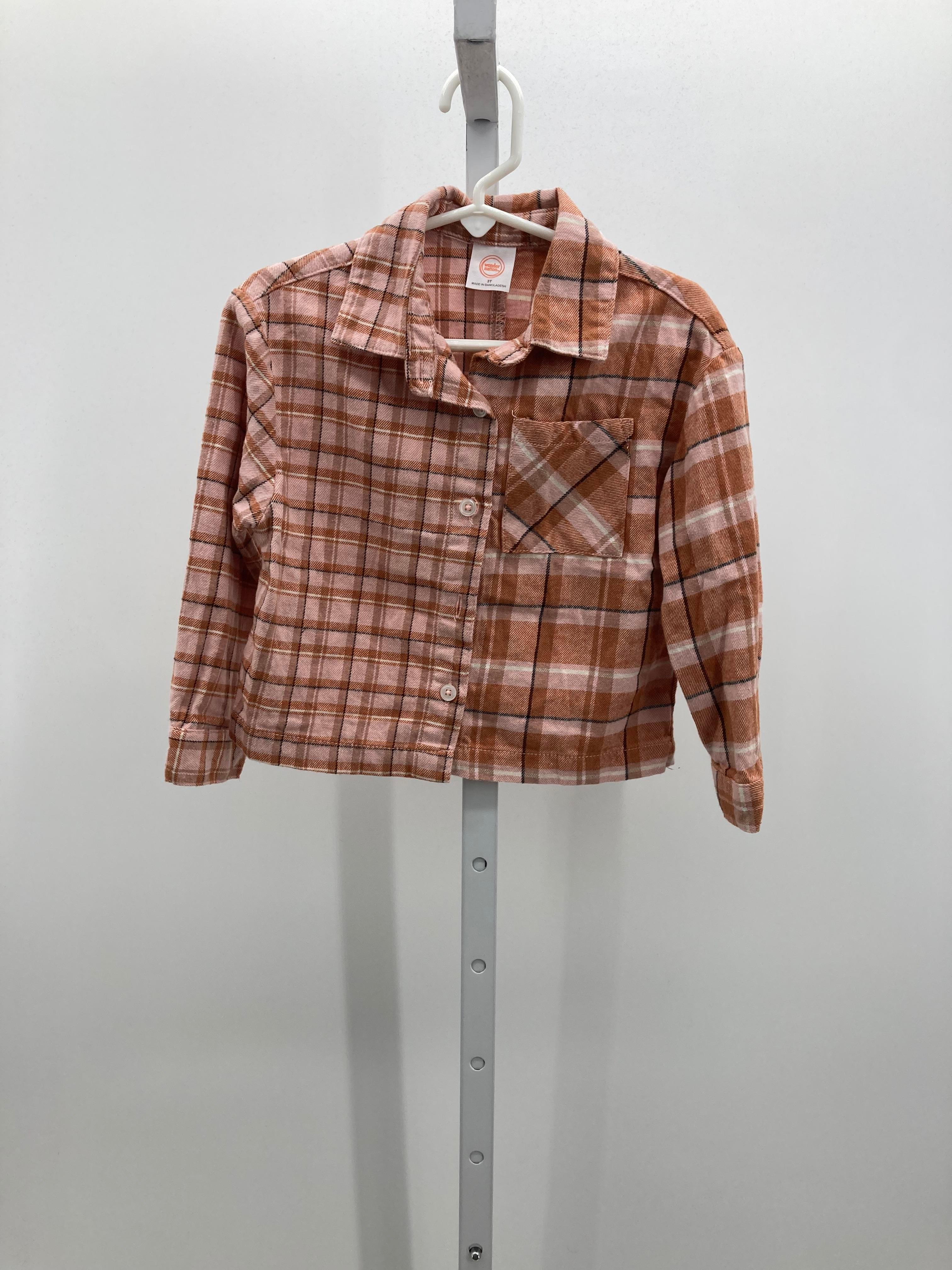 Wonder Nation Size 3 Girls Long Sleeve Shirt