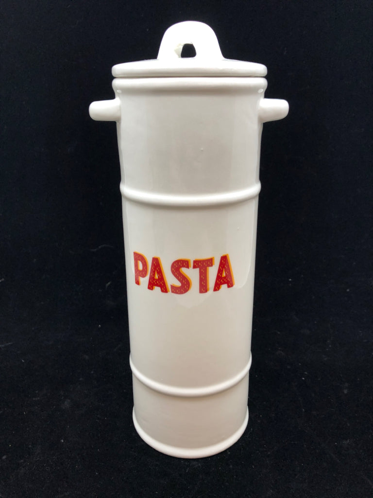 CERAMIC PASTA JAR W/LID.