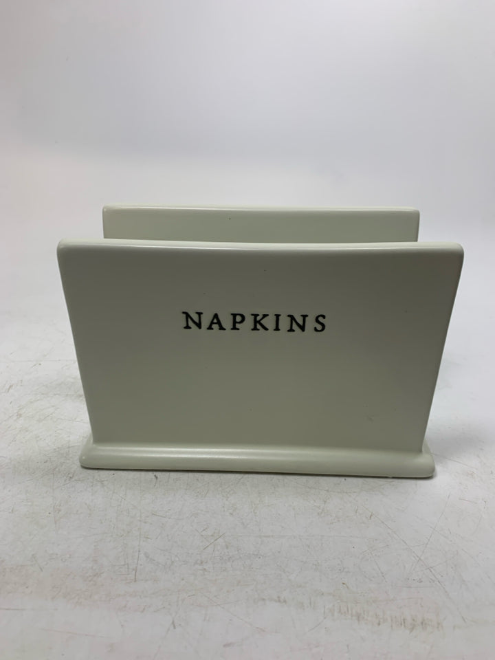 STONEWARE NAPKIN HOLDER.