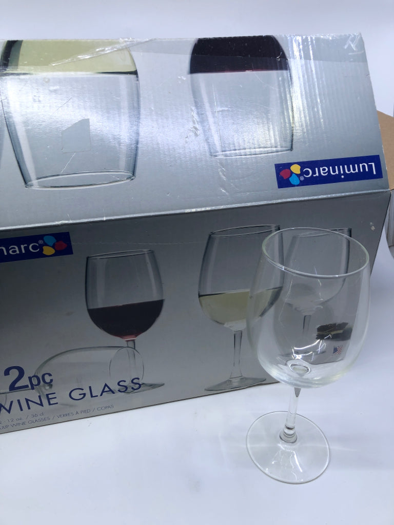 12pc WINE GLASSES- IN BOX