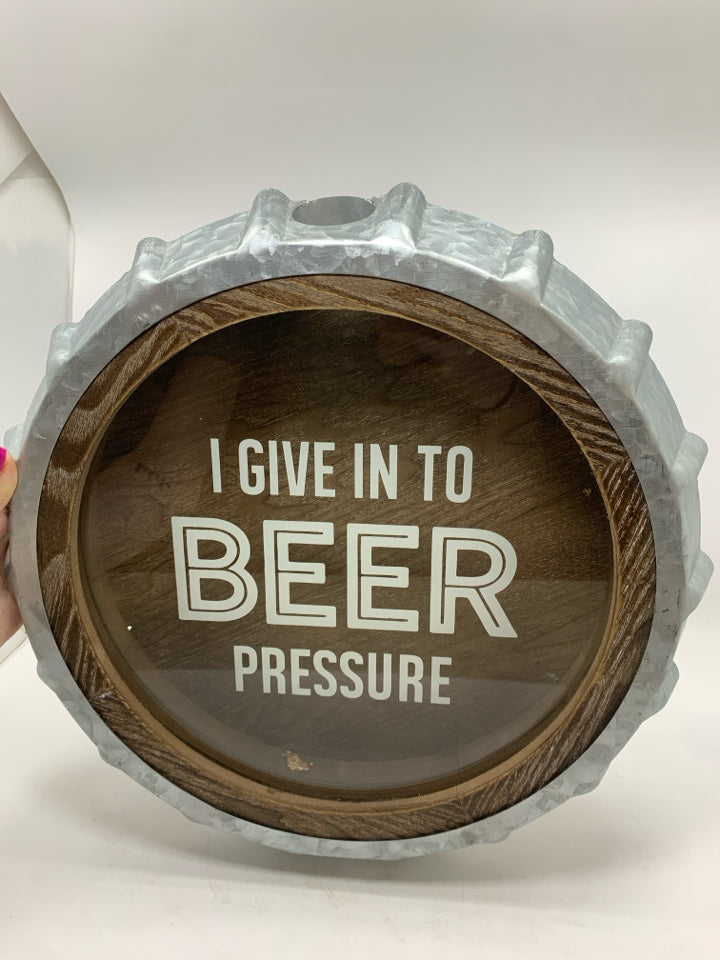 BEER BOTTLE CAP SHADOWBOX HOLDER.