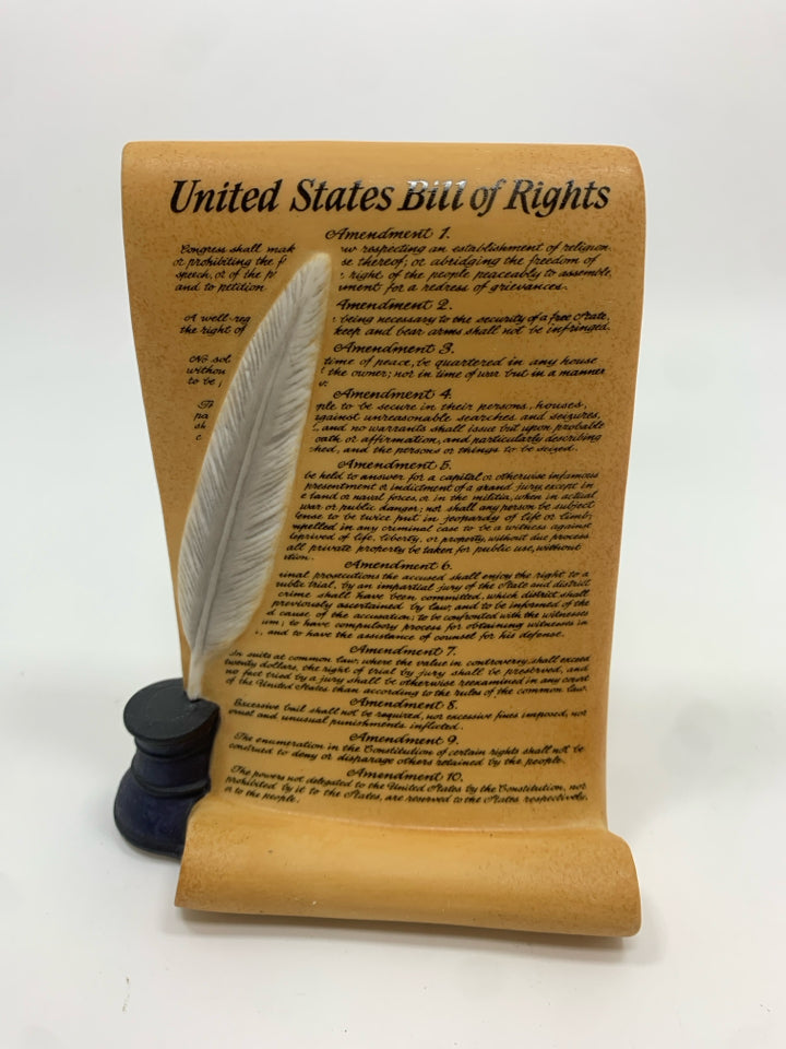 LENOX BILL OF RIGHTS PORCELAIN DECOR.
