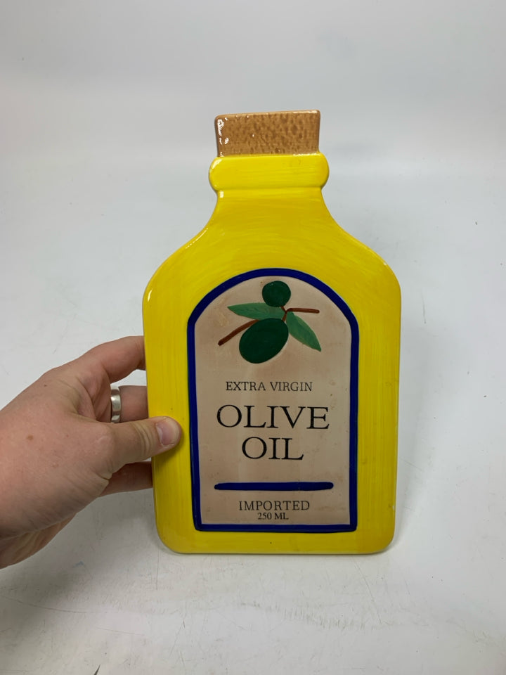 CERAMIC EXTRA VIRGIN OLIVE OIL BOTTLE WALL HANGING.