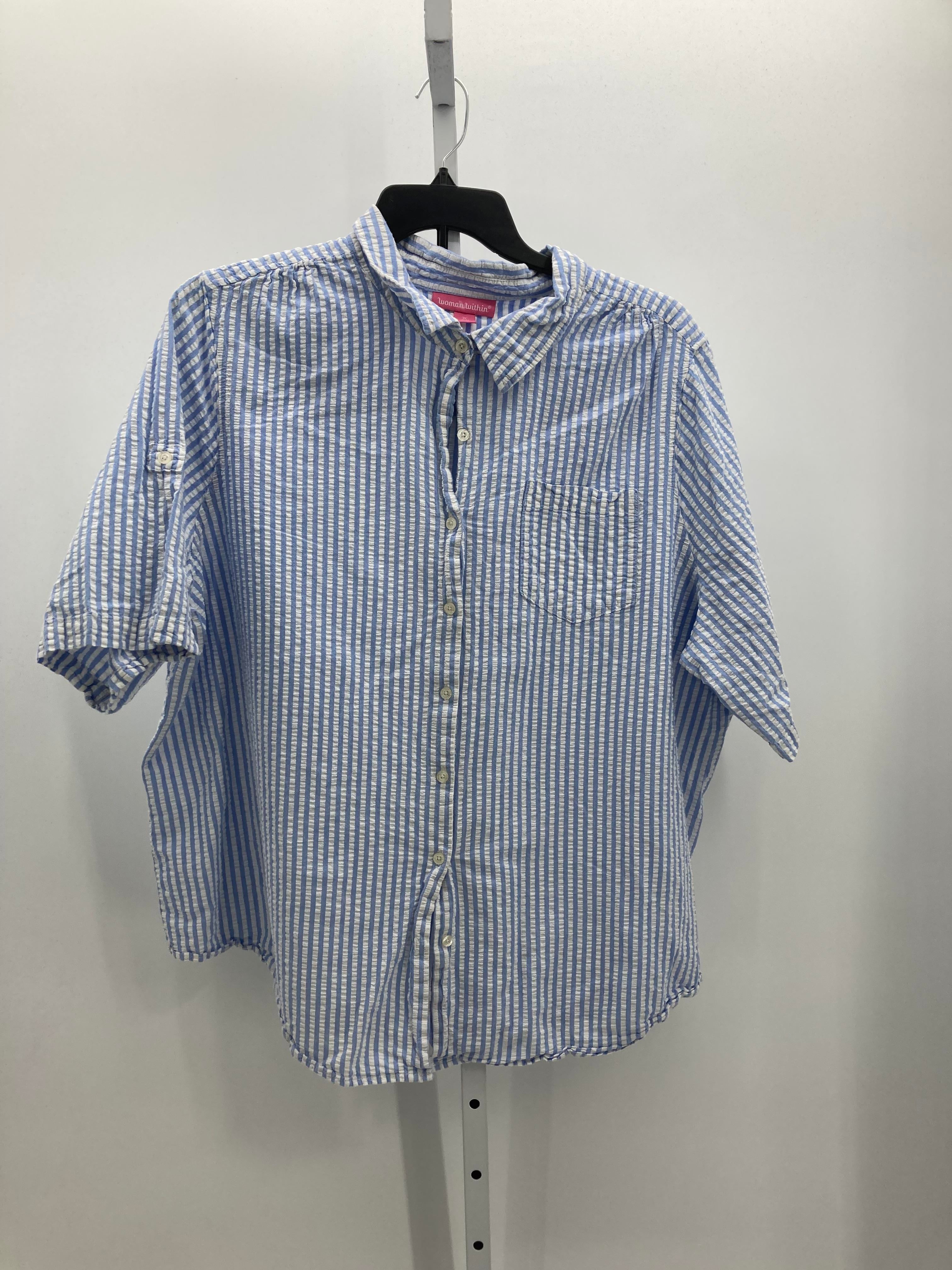 Woman Within Size 3X Womens Short Sleeve Shirt