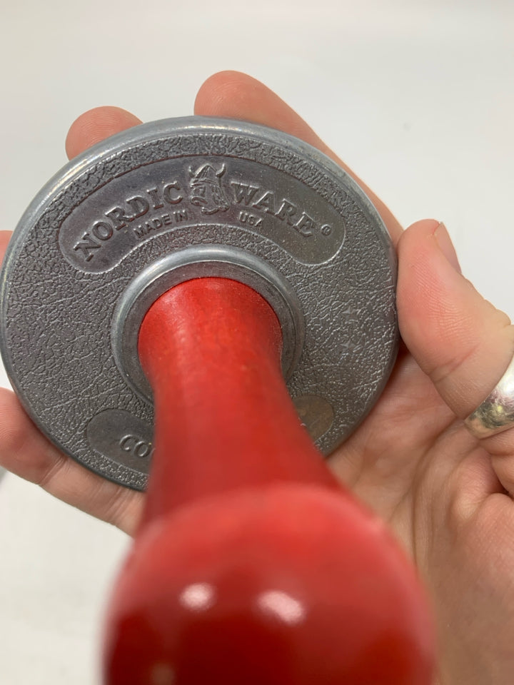 3 VTG ALUMINUM COOKIE STAMPS IN BAG.