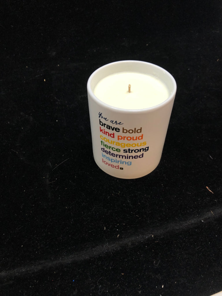 NIB "YOU ARE BRAVE" CANDLE.