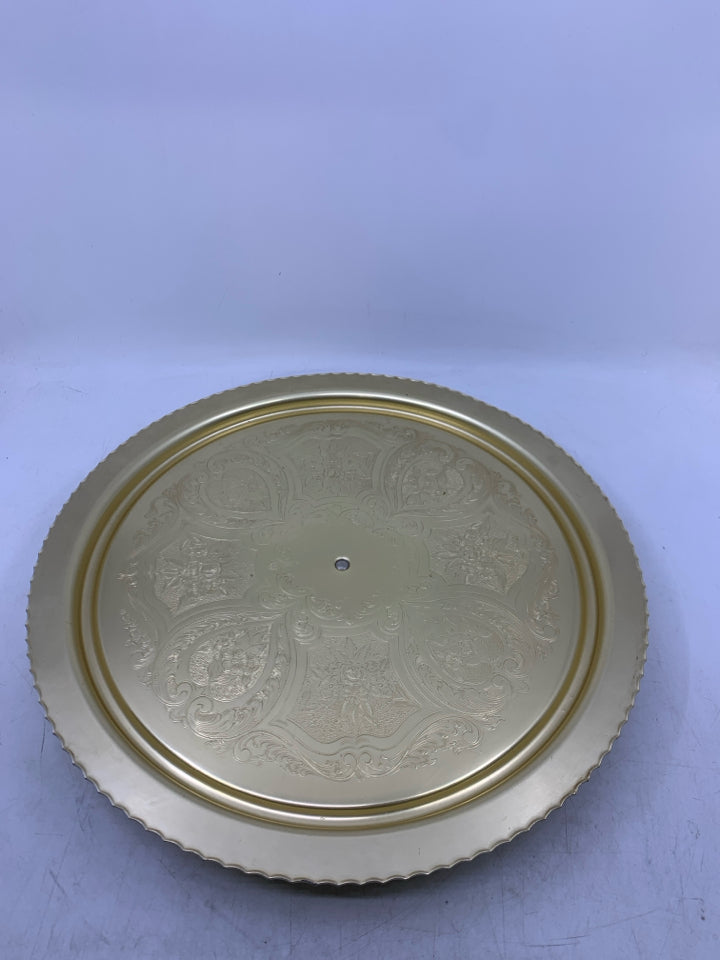 LIGHT WEIGHT GOLD METAL LAZY SUSAN.
