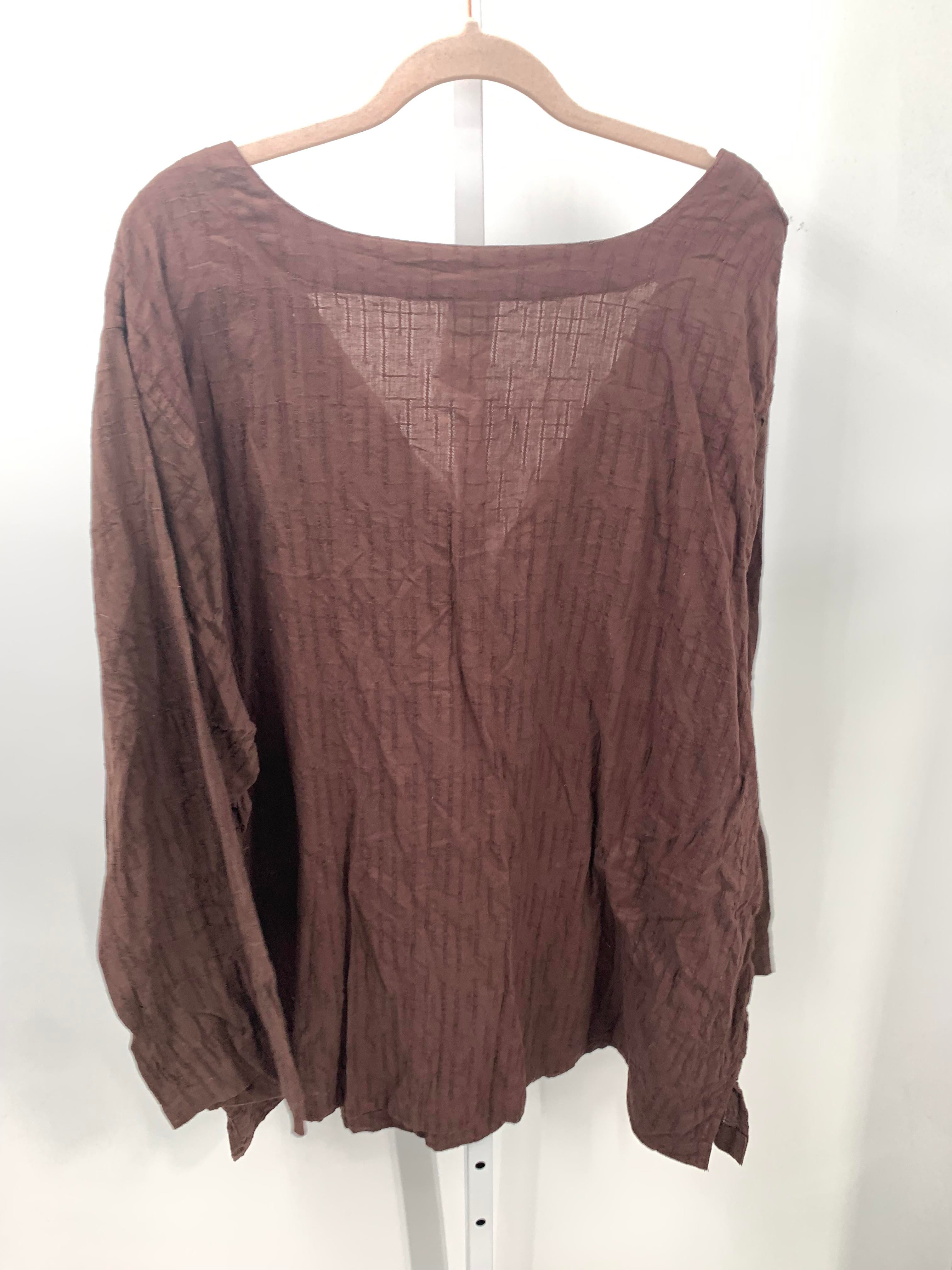 Roaman's Size 4X Womens Long Sleeve Shirt