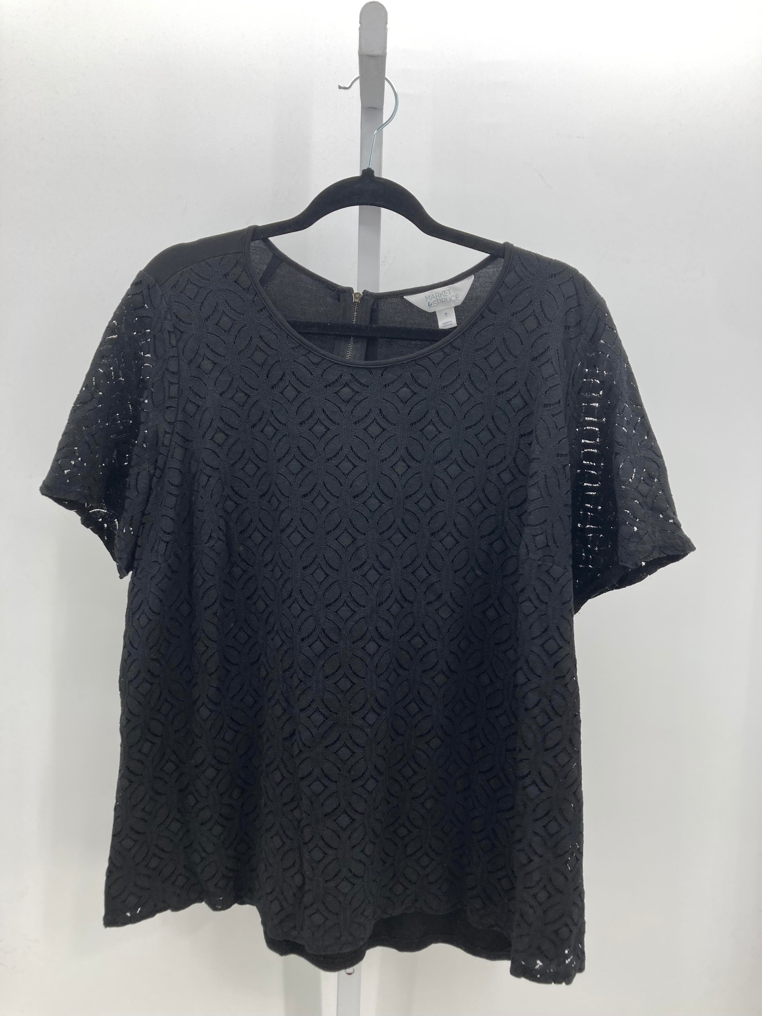 market & spruce Size 3X Womens Short Sleeve Shirt