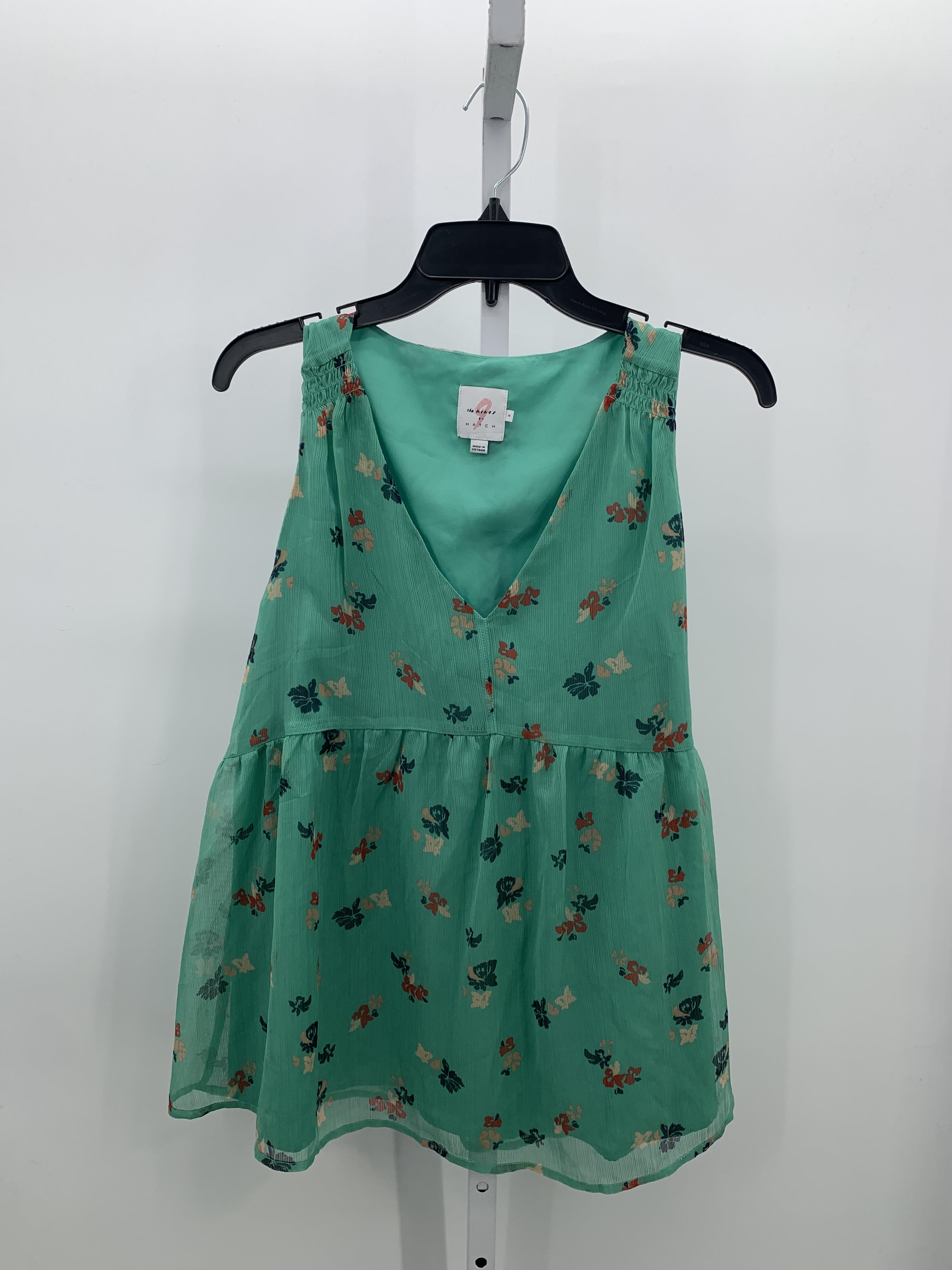 Green Size Small Maternity Sleeveless Shirt