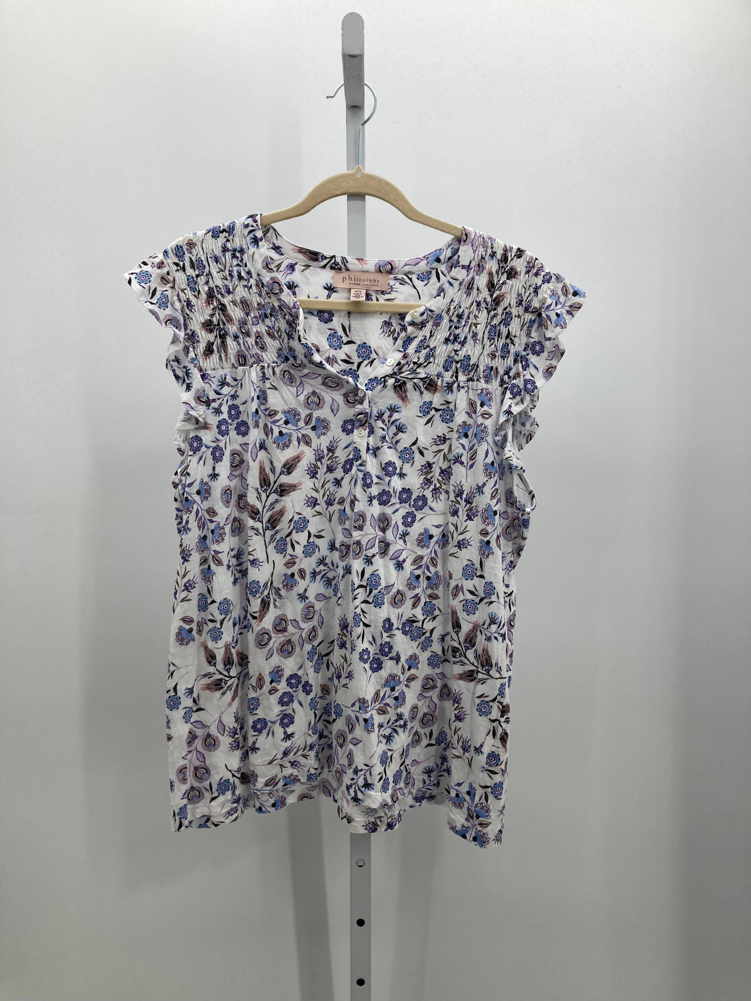 philosophy Size 1X Womens Sleeveless Shirt