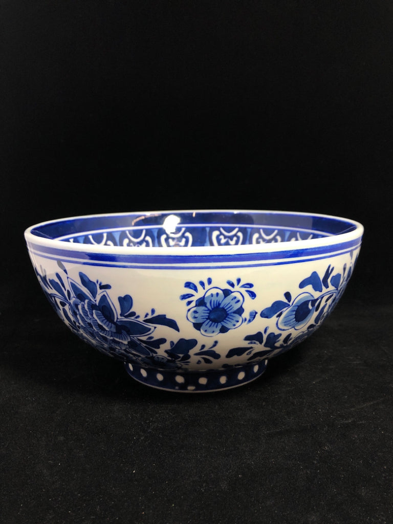 BLUE FLORAL CENTRUM CERAMIC BOWL.