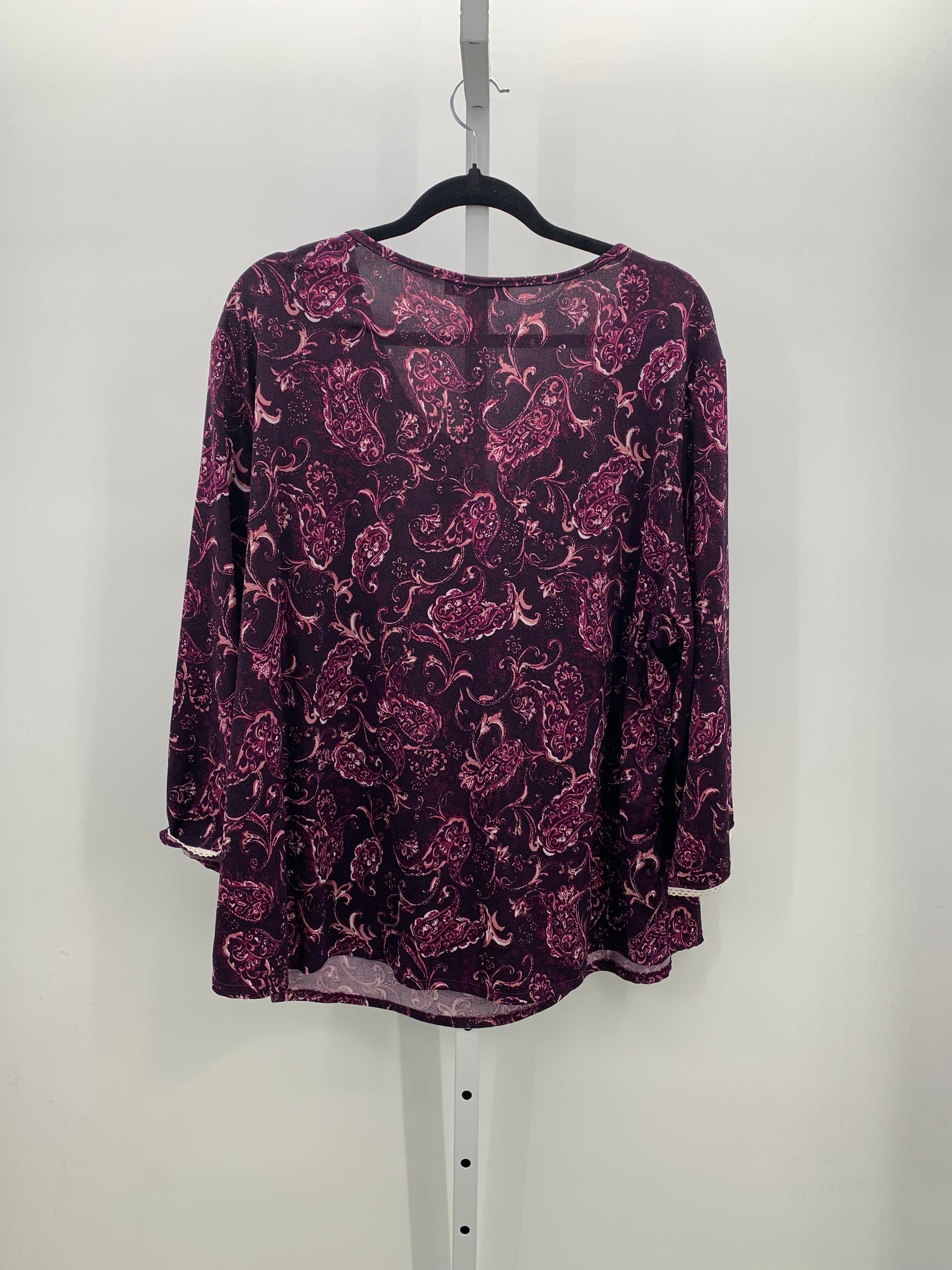 Carol Rose Size 3X Womens 3/4 Sleeve Shirt