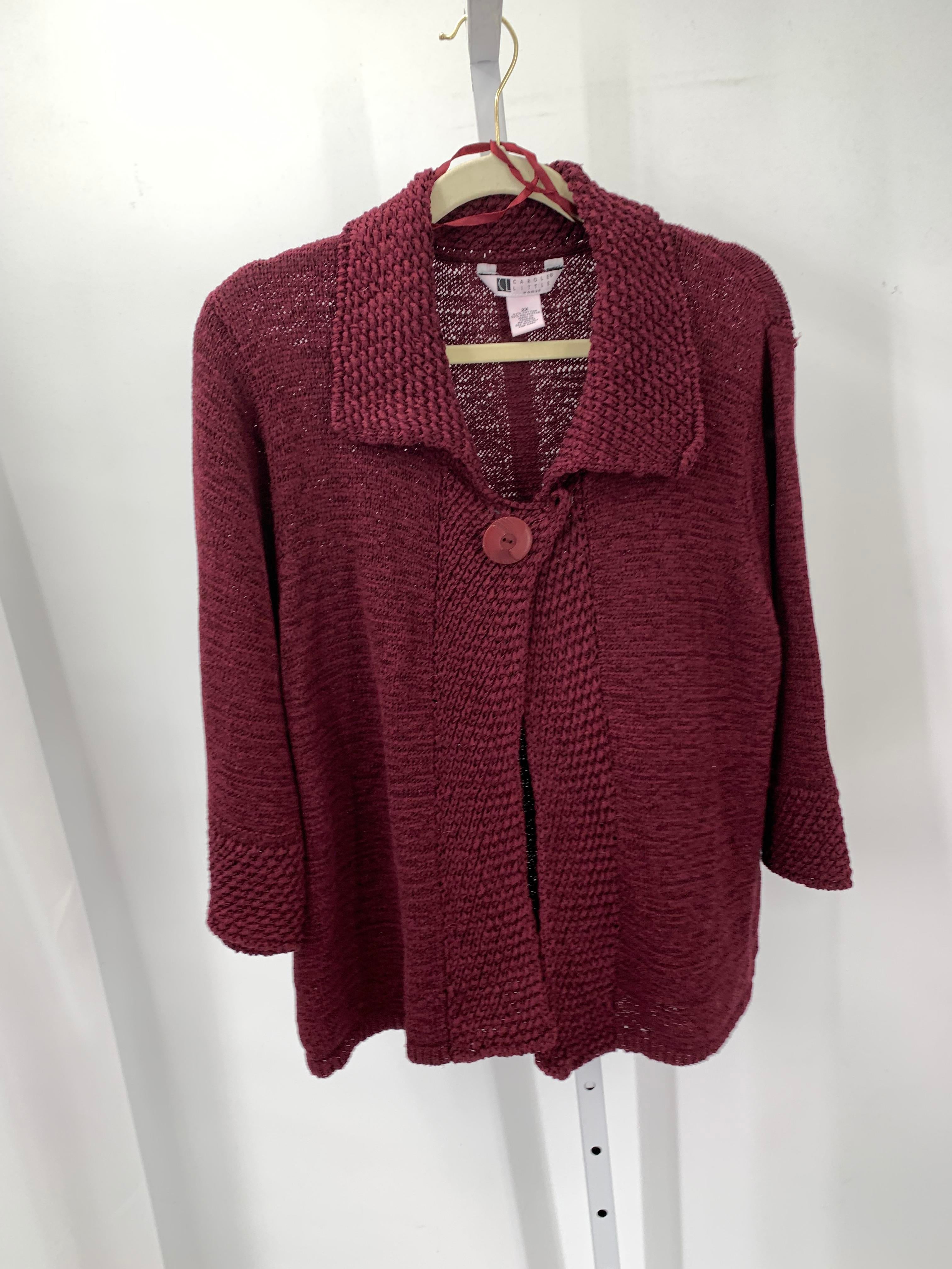 Carole Little Size 2X Womens Long Slv Sweater