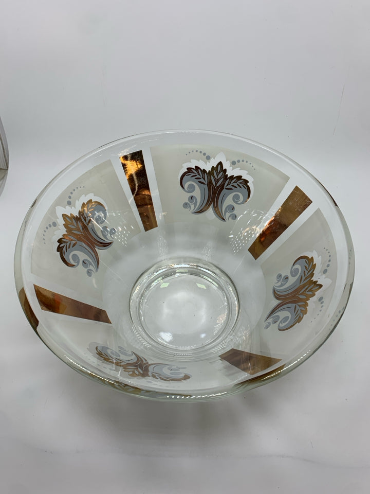 VTG FLEUR DE LIS CENTERPIECE BOWL.